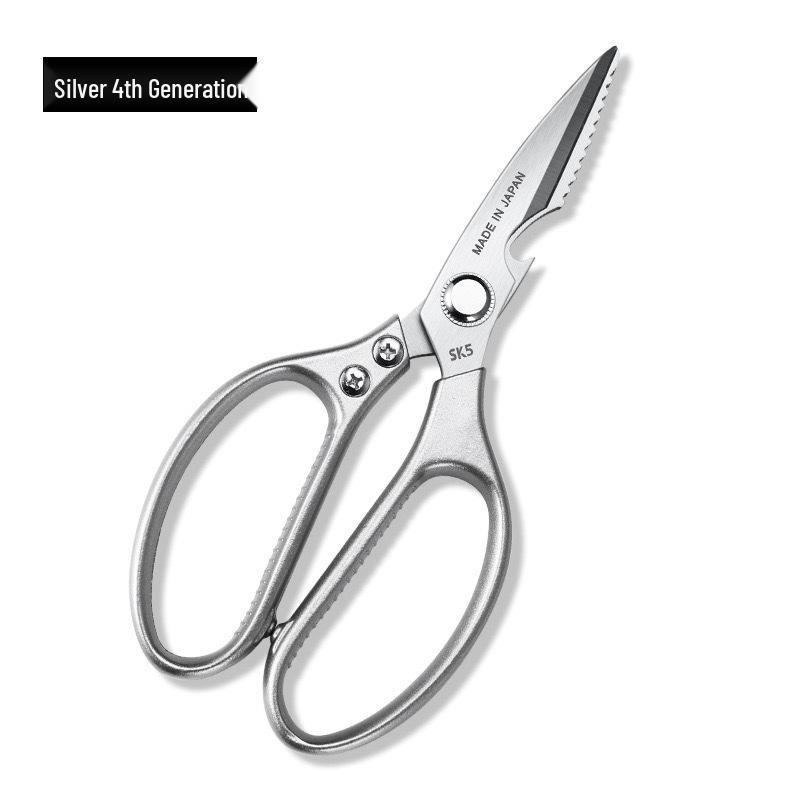 Multifunctional Stainless Steel Kitchen Scissors for Cutting Fish and Chicken Bones
