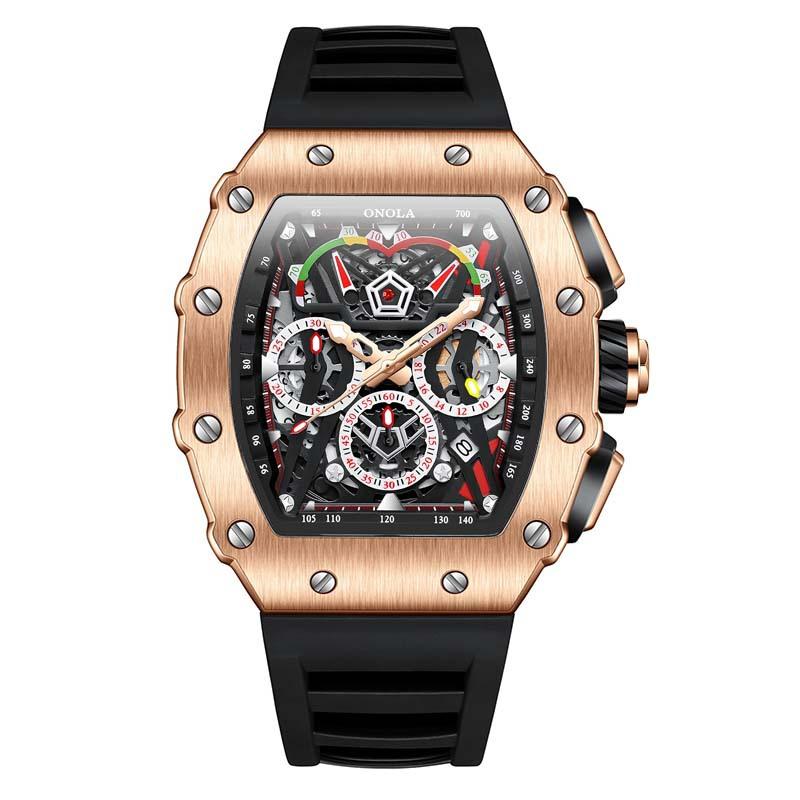Top brand new fashion multi-color multi-function automatic mechanical men's watch luminous waterproof men's wrist watch