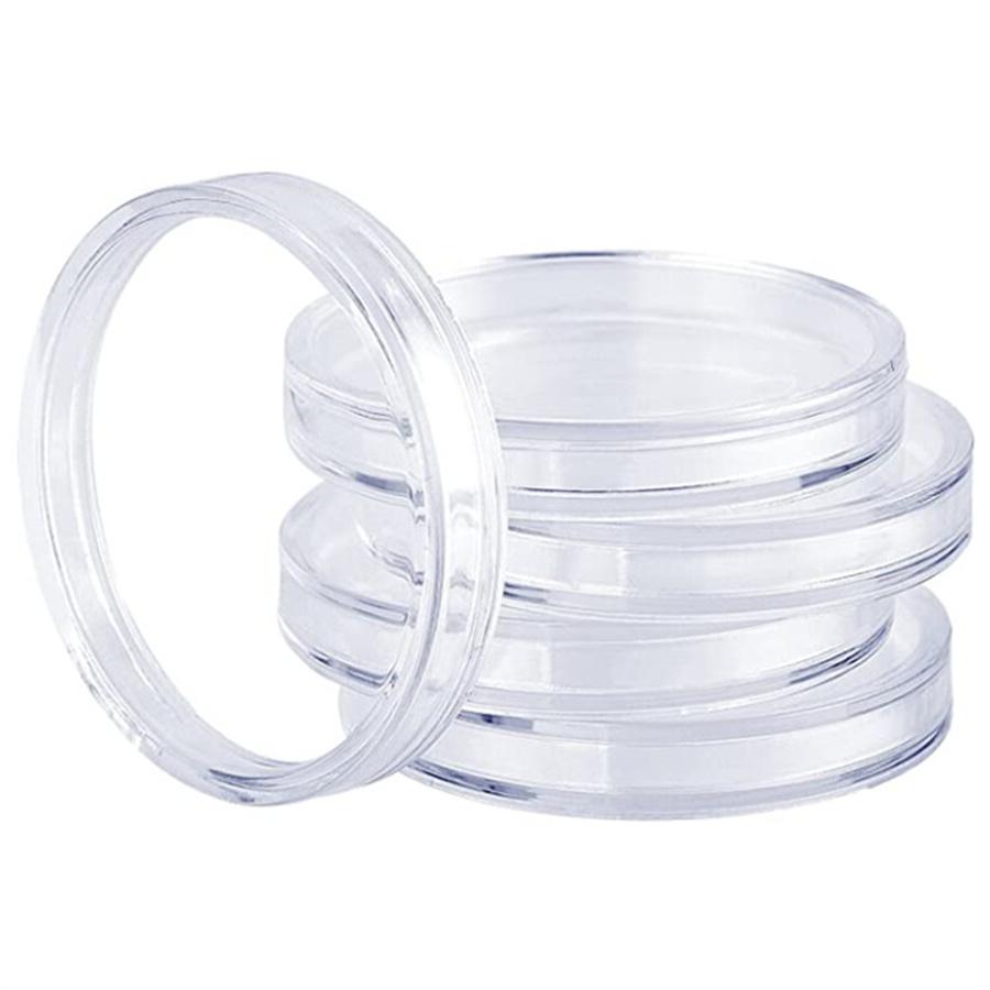100Pcs Direct Fit Airtight 25mm Coin Storage Box Holder For Commemorative Coins