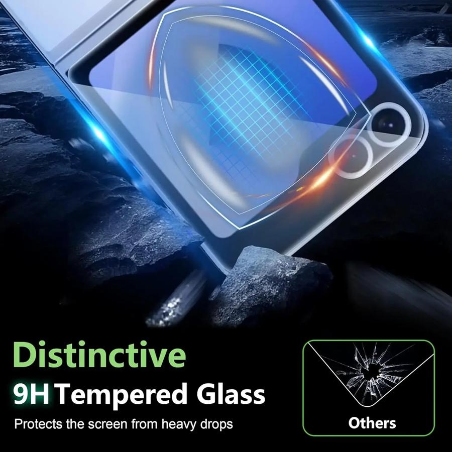 3PCS HD Tempered Glass Film Outer Small Screen Protector For Samsung Galaxy Z Flip 7 Flip 6 5G Flip7 FE