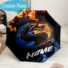 Custom Name Umbrella Dragon's Fiery Kombat Umbrella 8-Frame for Travel, Camping, Casual Lightweight Portable, Essential for Family Gifts
