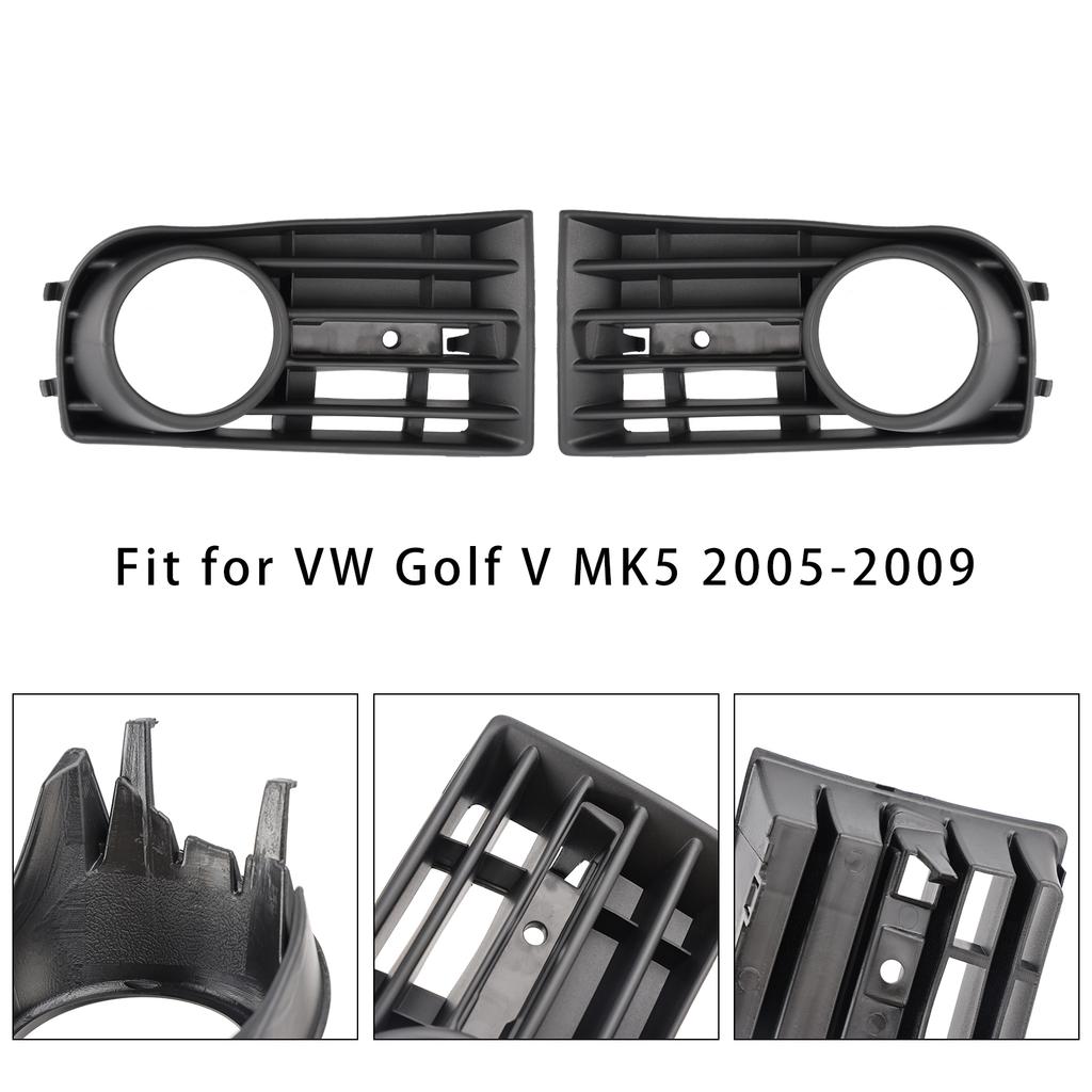 1 Par Frontfanger Tåkelys Grilldeksel Bezel For VW Golf V MK5 2005-2009