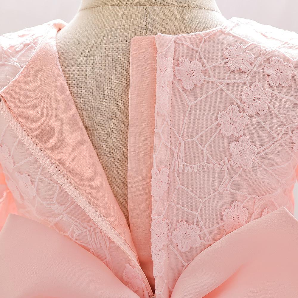 New Princess Girls Embroidery Flower Newborn Dress Children Kids Elegant Wedding Dresses Children Clothing For 0-2 Years