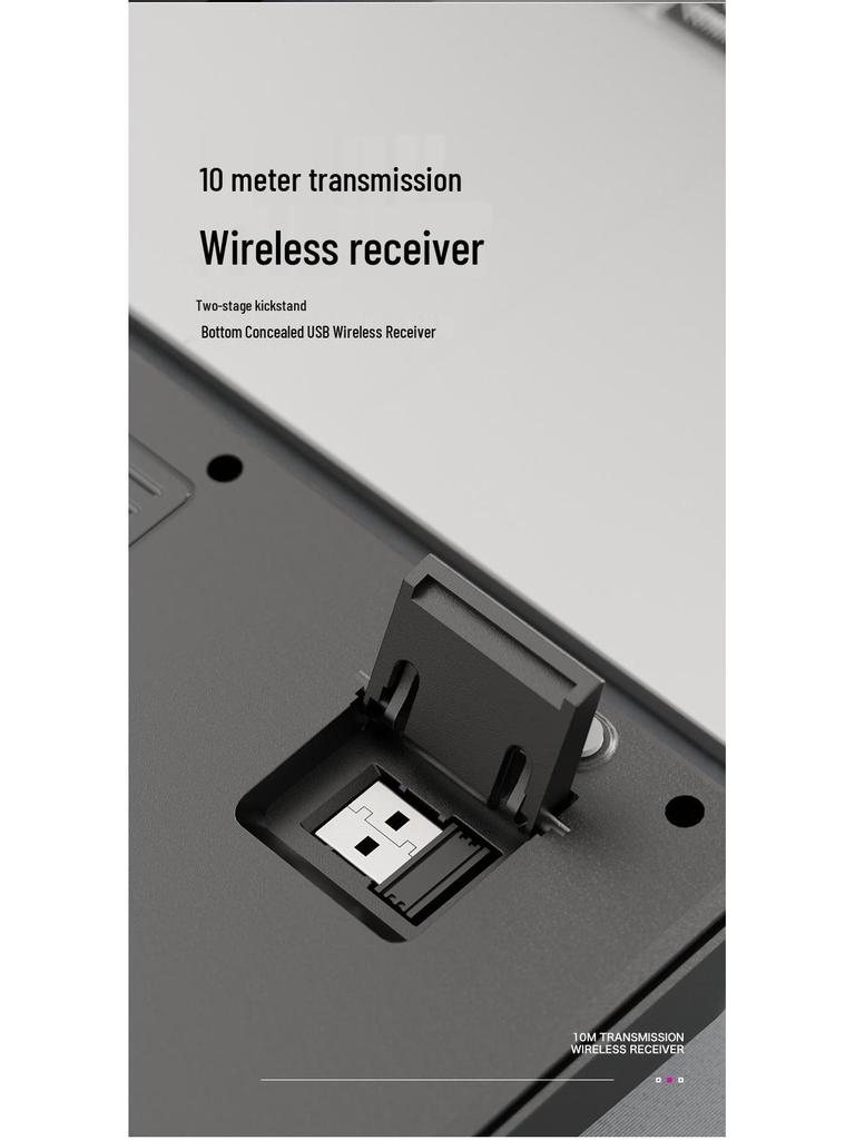 Free Wolf M75 Dual-Mode Bluetooth Wireless Keyboard with PBT Gradient Keycaps and Display