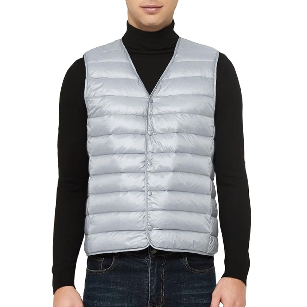 

Beylimcy Сверхлегкий пуховый внутренний однотонный для холодной погоды с хранением Bey52 Мужской жилет, Жилет, Цвет, Тонкий, Легкий, Теплый, Защита, Осень/Зима, серый