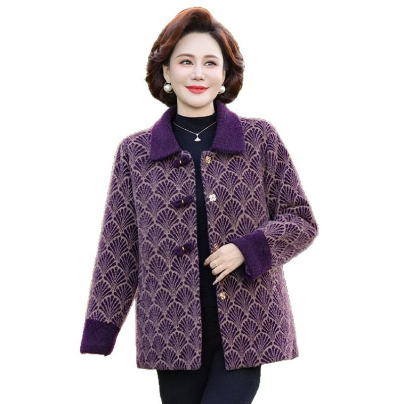 Grandma new winter mother winter mink women's coat velvet elderly thickened middle-aged warm women