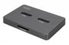 Docking Station USB-C 3.2 Gen2 for SSD M.2 Duo NVMe and SATA (max. 2x 4 TB) with SD-Express 7.1 Reader (max. 2 TB), Black