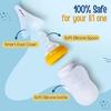 LuvLap Silicone Baby Feeding Bottle With Squeezy Spoon For Infant Baby Food Puree Juice Milk Water Feeder 180ml