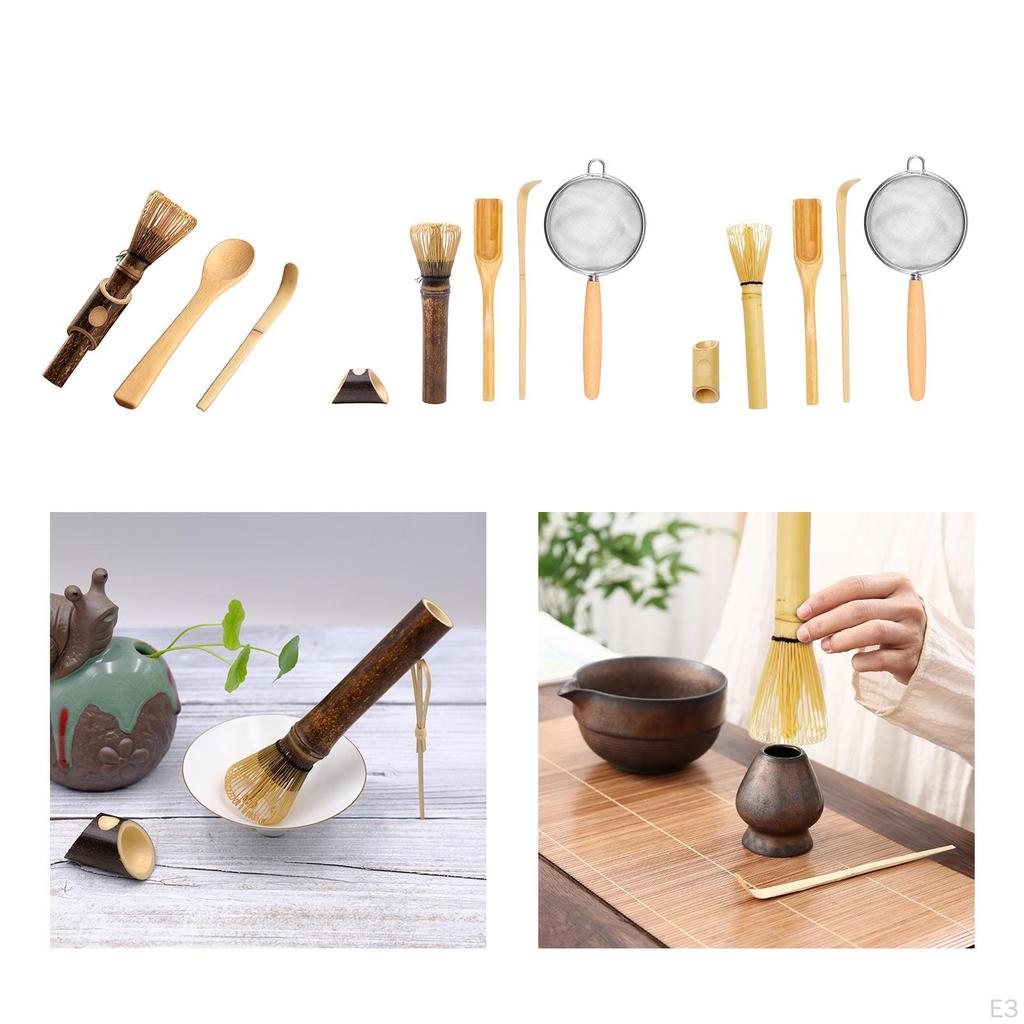 Bamboo Matcha Whisk Set with Tea Spoon And Mixing Tool