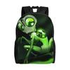 Back To School Season Retro Washable Tiny Frog Alien B10 Fan Art Painted Illustration Laptop Bag Ben 10  For Men Women Backpack