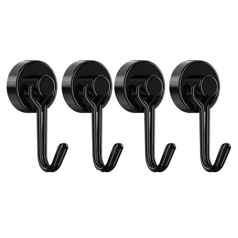 Heavy Duty Magnetic Hook Multi-Purpose Strong Neodymium Magnets Hooks For Home Kitchen Refrigerator Grill Key Cup Wreath Holder