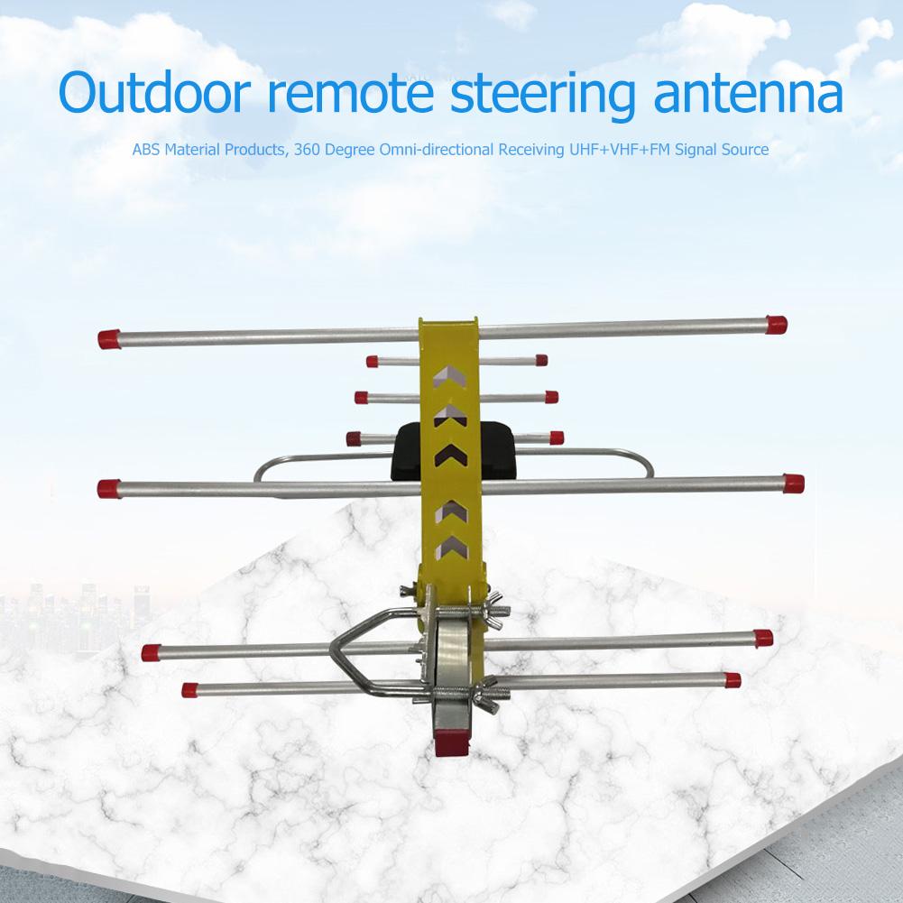 Buy Digital Outdoor TV Antenna 100 Miles Range 360 Rotation UHF HDTV