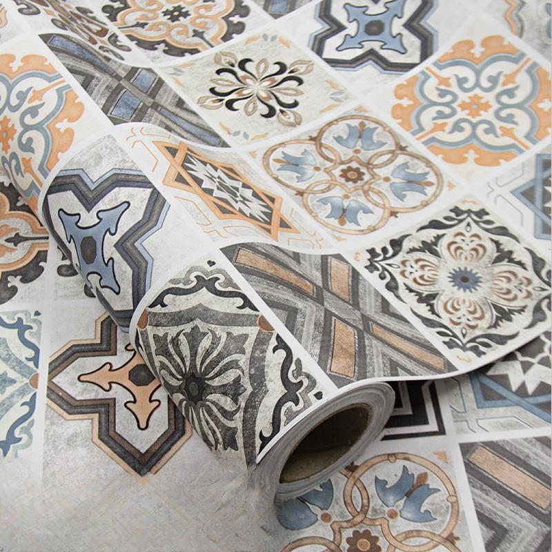 

Self-adhesive Vinyl Furniture PVC Self-adhesive Wall Paper Rolls Oil Resistant Decorative Walls Paper 40cm Wallpapers Home Decor 40CMx1M