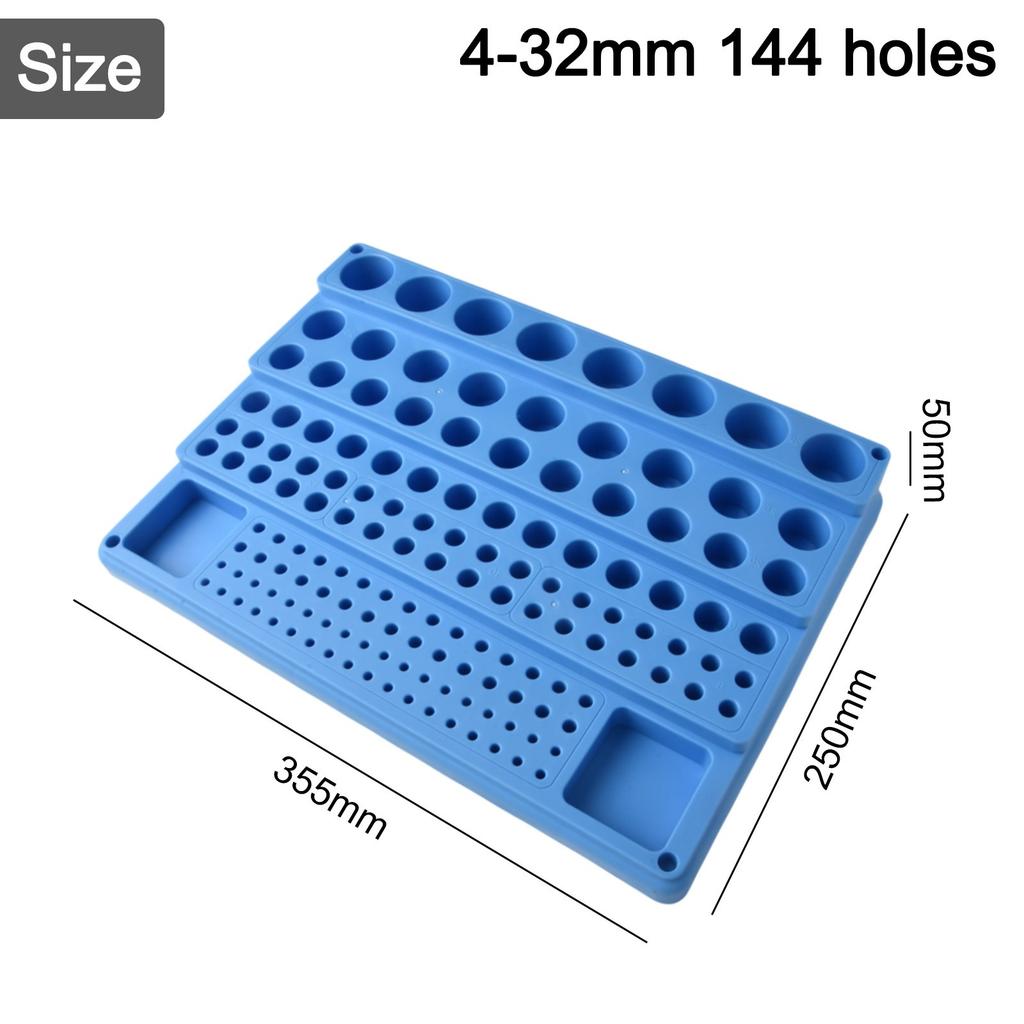 CNC Drill Bit Organizer Featuring a Sturdy Design and Multiple Holes