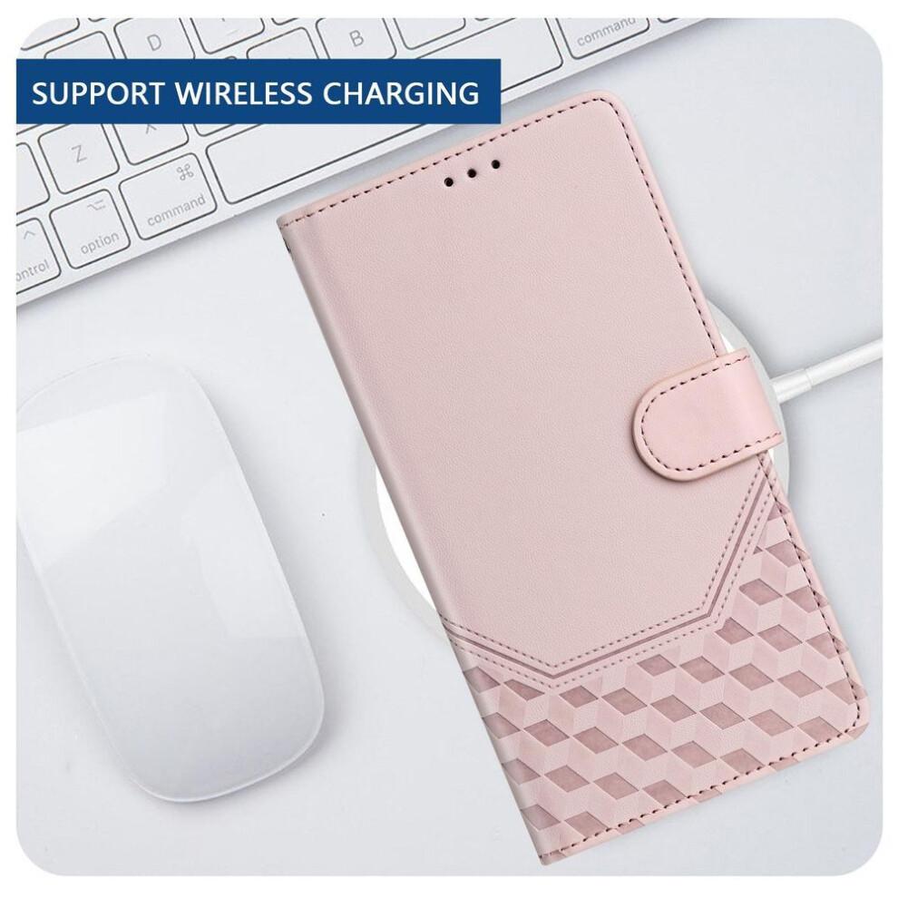 (pink, Samsung A56 5G) Leather Case Wallet Durable Leather Rfid Blocking Card Holders Shockproof Kickstand Protective Flip Cover