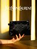 YSL Women's Makeup Bag, Women's Logo Cosmetic Storage Bag - Black Everyday Essential Organizer Bag