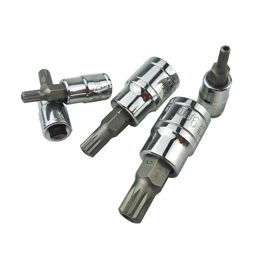Adattatore per Presa 10 Pezzi XZN a 12 Punte Spline Tripla Square Bit Socket Set Anti-manomissione