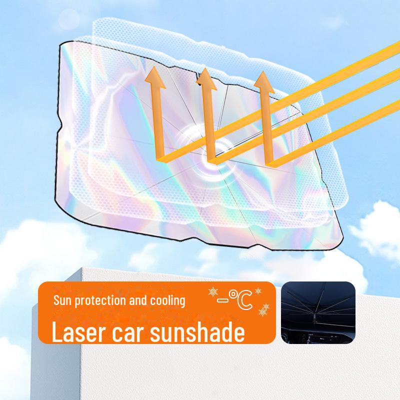 Universal Foldable Car Sunshade: Heat and Sun Protection