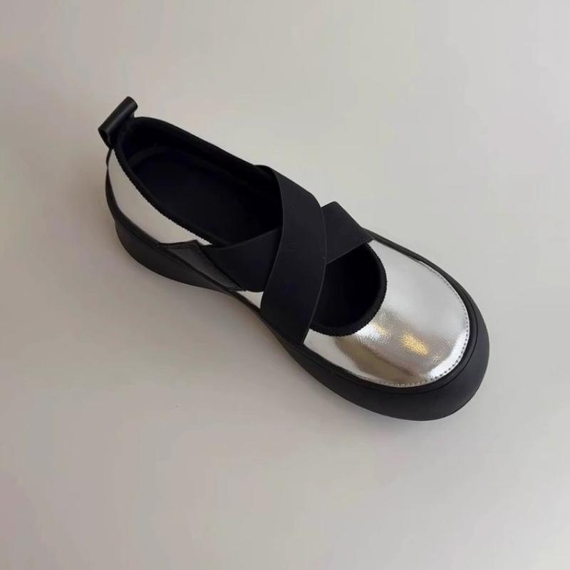 Fashion Retro Woman Shoes Casual Female Sneakers Clogs Platform Flats Modis All-Match Creepers Summer Cross Dress 2025 New Mary Janes Ru