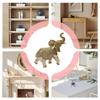Elephant Figurine Sculpture Resin Aesthetic Cute Elephant Statue Collectible Figurines For Desk Decor Indoor Living Room