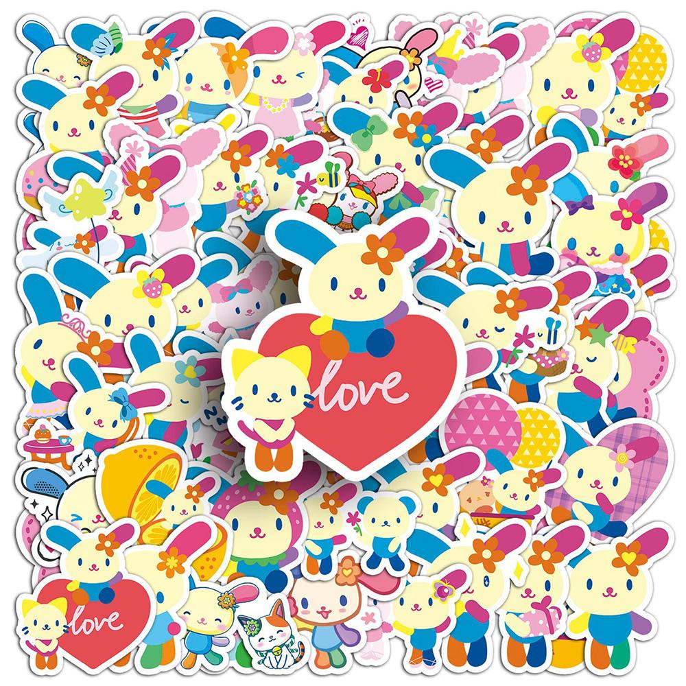 50PCS Kawaii Hot Anime Usahana PVC Waterproof Stickers Cute Cartoon Girls DIY Phone Water Bottle Notebook Graffiti