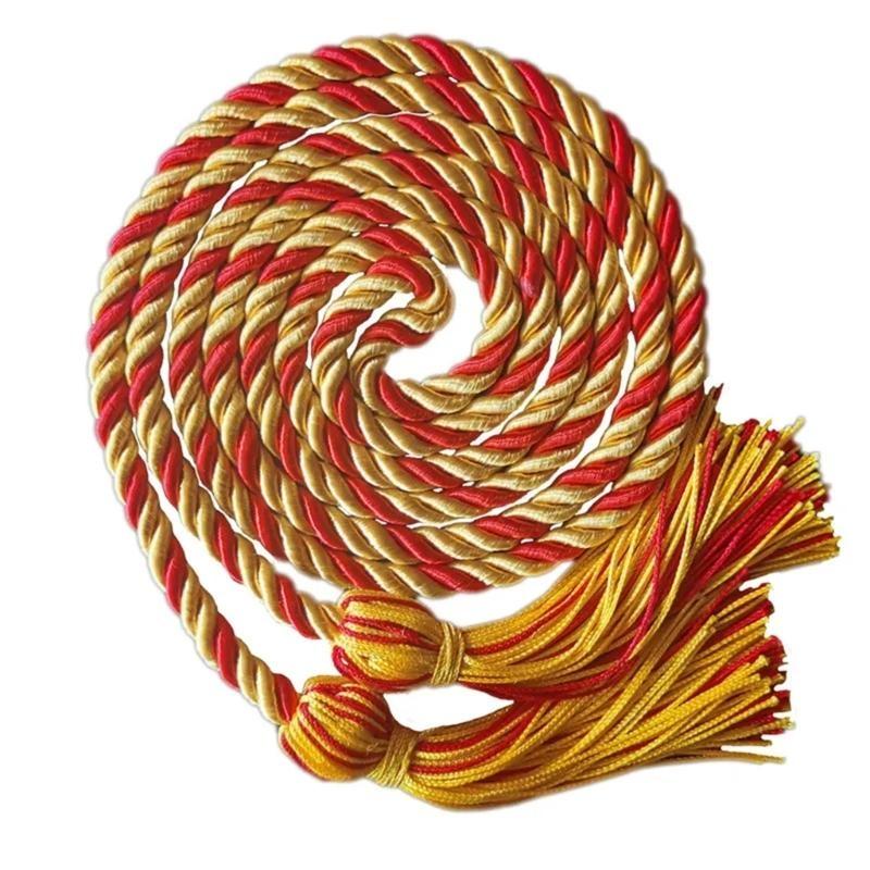 652F Celebratory Gold Graduation Cord With Tassels, 67Inch Graduation Cord