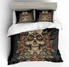 Luxury Bed Linens Set King Size All Hallows' Day Sugar Skull Duvet Sets Bedding Dekbedovertrek 240/220 Purple Pink Home Textile