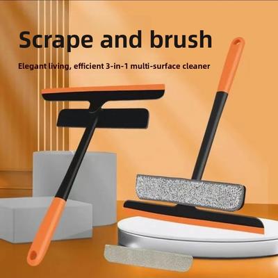 Home Cleaning Without Dismantling, High-rise Building Wiping, Long Handle Double-sided Glass Brush