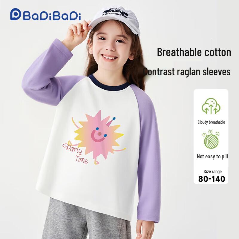 Badi Badi Girls' Cotton Long-Sleeve T-Shirt