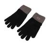 Gants d'hiver chauds et épais pour femmes et hommes, mitaines tricotées extensibles, gants à doigts complets, gants doubles de couleur assortie