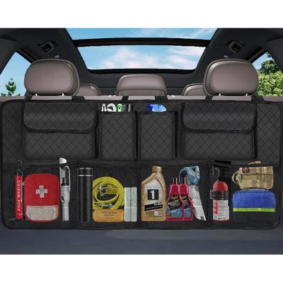 Car Trunk Organizer And Storage, Large Capacity Backseat Hanging Storage Accessories, Backseat Car Organizer For SUV/MPV/Truck (Black)