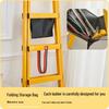 Thickened Carbon Steel Folding A-frame Ladder: Multi-purpose for Household, Electrician, Welding, Decoration, and Engineering.
