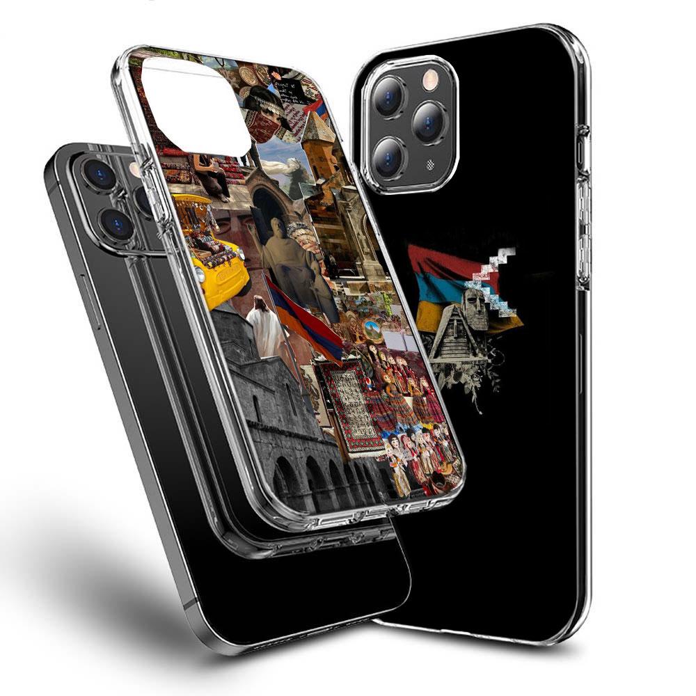 Armenia Flag Passport ART Phone Case For Iphone 16E 15 Pro 14 Plus 17E 16 17 Pro Max Air 11 12 13 Mini Shockproof Capa Cute C