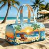 3D-Printed Quilted Cotton Women's Travel Yoga Handbag