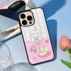 Funda Zhitai con Marco Negro Mate de Dibujos Animados para iPhone 16 Pro/14 Pro Max