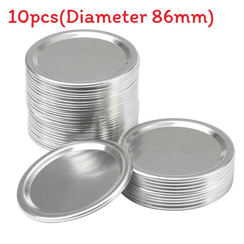 Mason Jar Silver Aluminum Lid For 68mm And 86mm Wide Mouth Storage Containers Kitchen Tool
