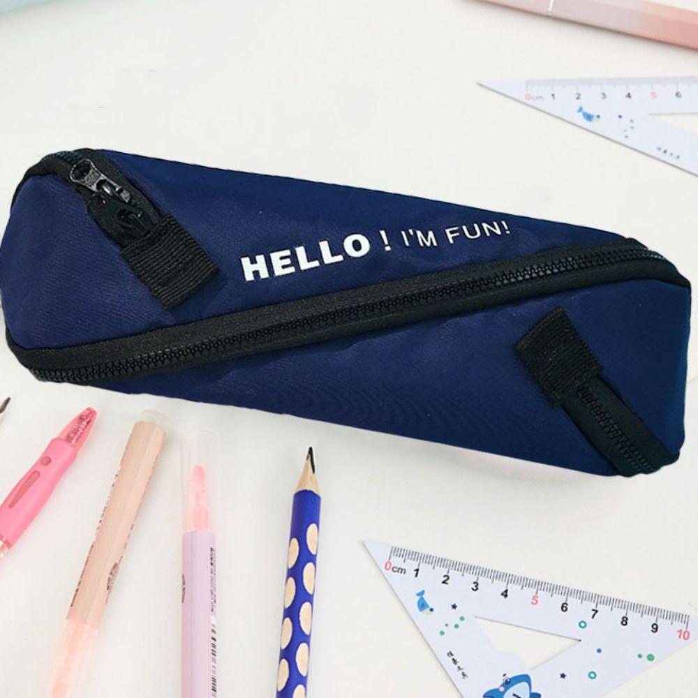 S Design Zipper Stationery Bag Japanese Style Pen Bag Creative Pencil Case  Kids Gift