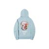 Li Ning x Pleasures Bluza z kapturem z napisem Luźny krój Unisexowe topy Niebieski AWDTC01-2