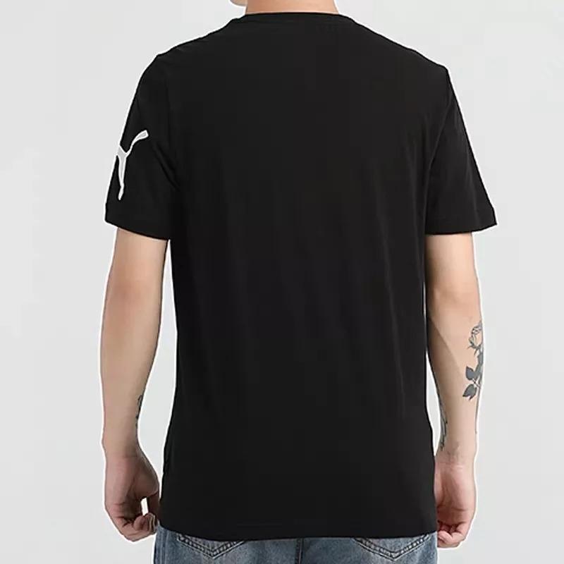 Puma Casual Sports Round Neck Short Sleeve T-Shirt Men Tops Black 581710-01