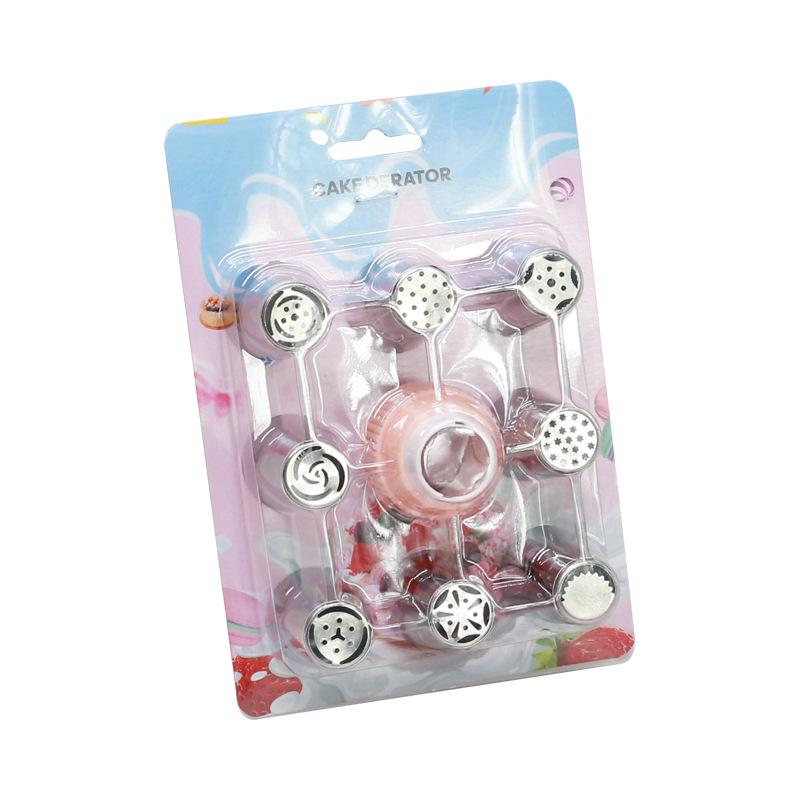 Stainless Steel 6-head Russian Mounting Nozzle EVA Mounting Bag Set of 7-piece Framed Soluble Bean Squeezed Cream Bag