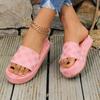 Fashion Women Platform Slippers 2024 New Summer Women Shoes Designer Flat Sandals Outdoor Floral Ladies Beach Slippers Slides Women