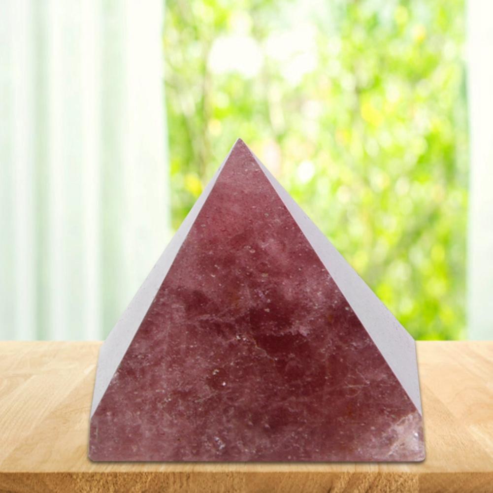 Pyramide de guérison énergétique en cristal de quartz 100 % naturel, décoration d'intérieur
