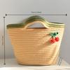 Hot Selling 2024 Little Cherry Handbag Cotton Knitted Handbag Beach Vacation Bag Tote Bag Handheld
