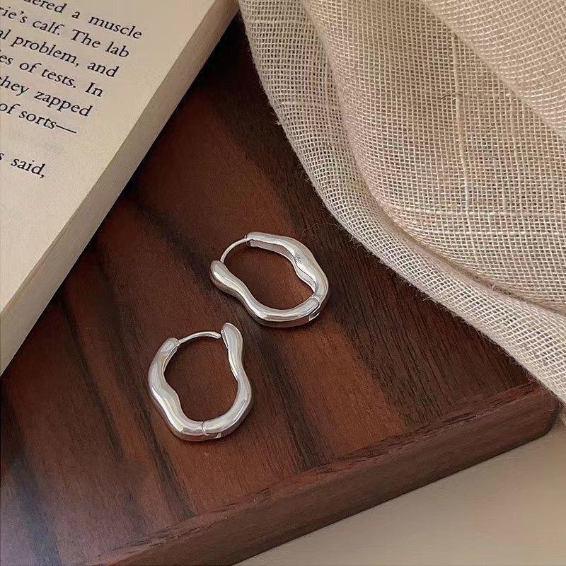 Irregular Geometric Ear Buckle Minimalist Versatile Niche Earrings For Women