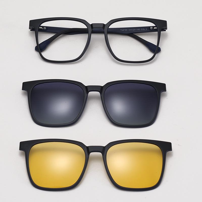 TJ2190 Unisexová sada slunečních brýlí tři v jednom s magnetickým polarizačním klipem