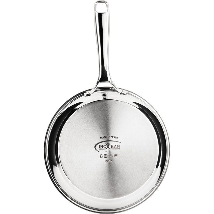 Poêle - INOXIBAR - Ø 24 cm - Manche ergonomique - Tous feux dont induction - Inox