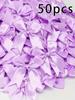 50pcs, Ribbon Bow Craft Bow Pink White Floral Gift Tie Wedding Decoration Bow Bow DIY Birth Party Baking Decoration