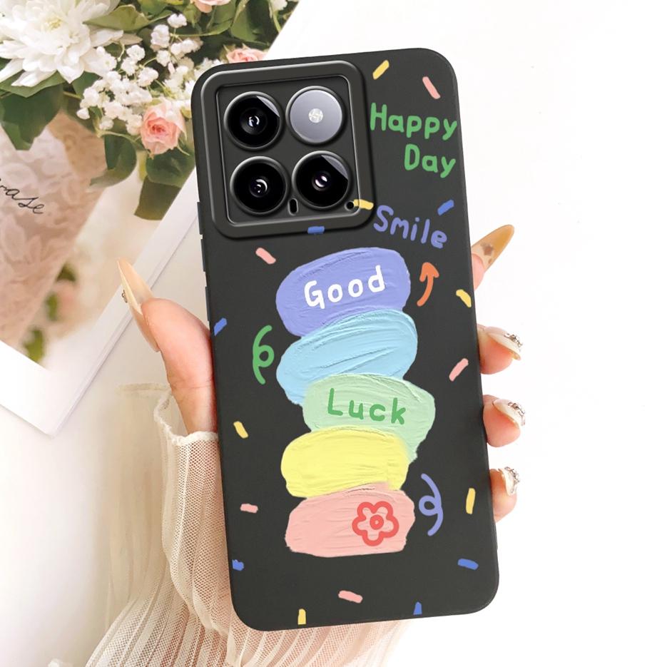 For Xiaomi Mi 14 Pro Case Cute Rabbit Cartoon Cover Shockproof Soft TPU Phone Case For Xiaomi 14 Pro Mi14 Pro 5G Back Cover Bags