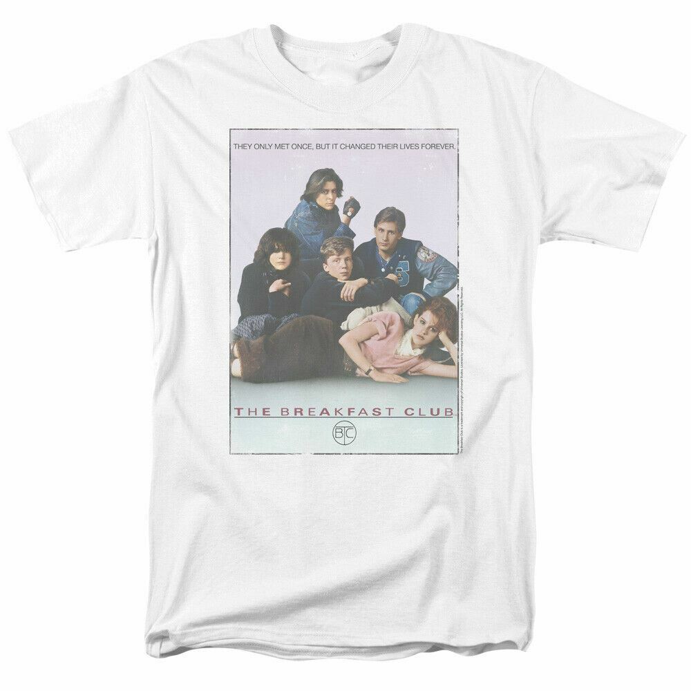 

26 The Breakfast Club BC Poster T Shirt Mens Licensed 80s Classic Movie Tee White Unisex T-Shirt XL