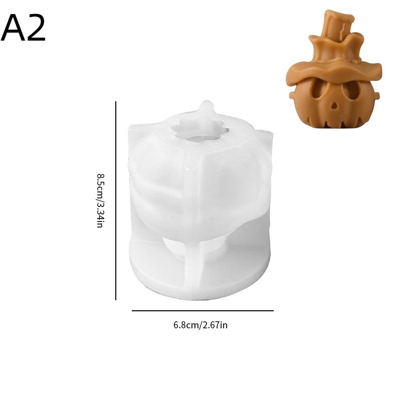 

3D Skull Silicone Candle Molds Diy Ghost Head Crafts Gypsum Resin Soap Making Mold For Halloween Party Decoration Gifts 8.5*6.8cm
